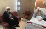 عیادت مسئولین کشوری از آیت الله حسینی بوشهری در بیمارستان+تصاویر